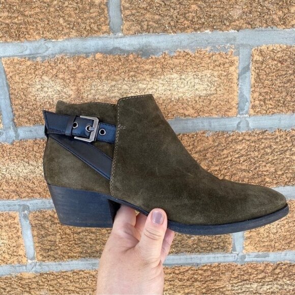 AQUATALIA Farin Olive Green BuckleBooties 8 - Picture 7 of 12